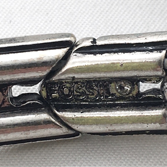 Fossil, Silver And Turquoise Stretch Bracelet, Nice Quality - Picture 4 of 5